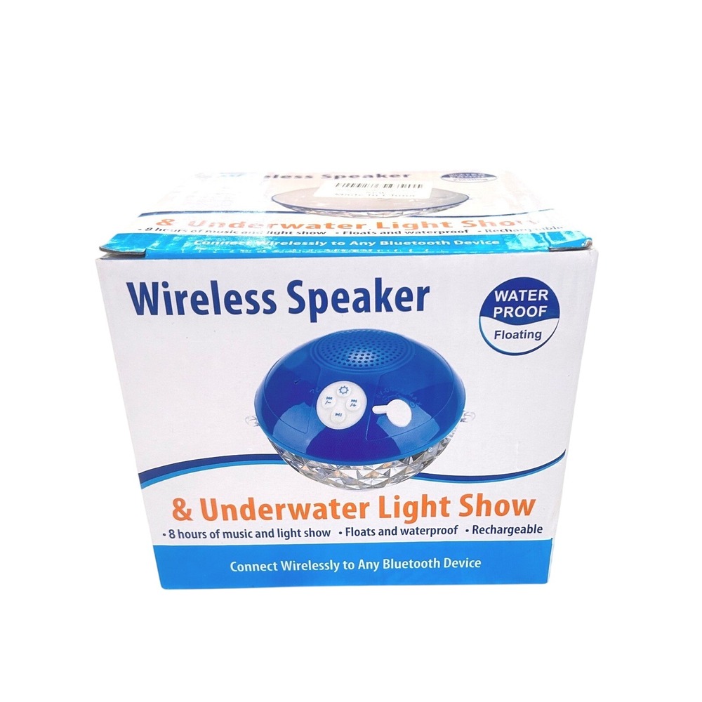 Floating Bluetooth Speaker with LED Disco Lights BTS001 Blue Waterproof Pool Toy